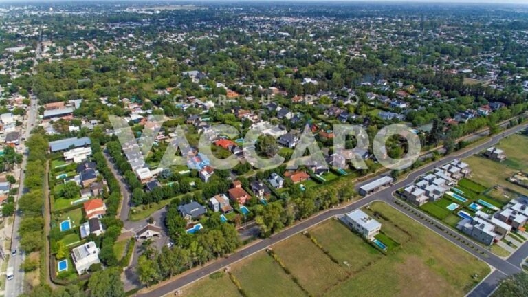 vista aerea del barrio cerrado haras maria eugenia