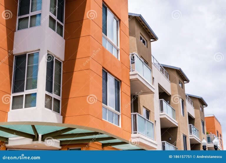 vista exterior de un moderno departamento