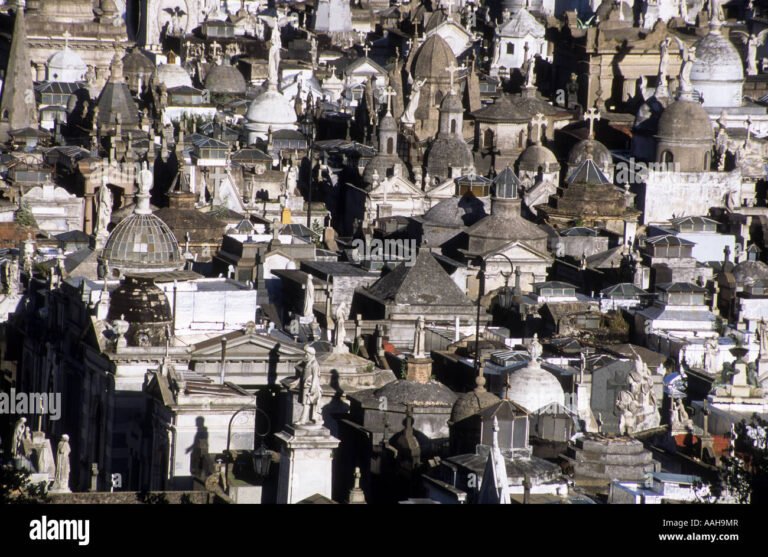 vista panoramica del cementerio de la recoleta